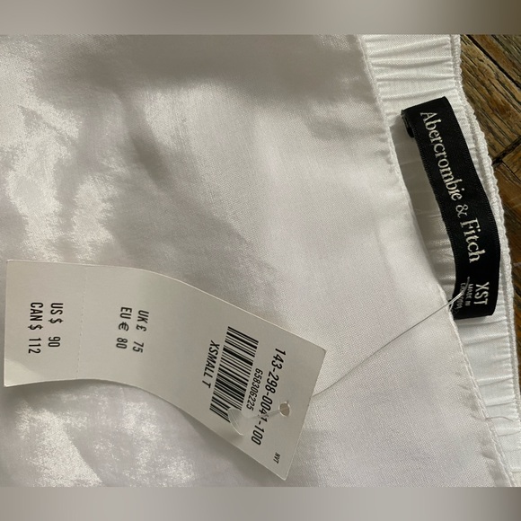 NWT, Abercrombie and fitch Elegant White Asymmetrical Skirt, Boho Skirt - Picture 6 of 9